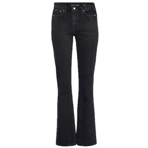 Denim Forum Jeans The Marianne Flare Size 26 Black Button Fly Stretch